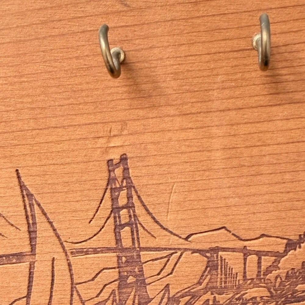 Vintage Redwood Golden Gate Bridge Key Holder Muir Woods‎